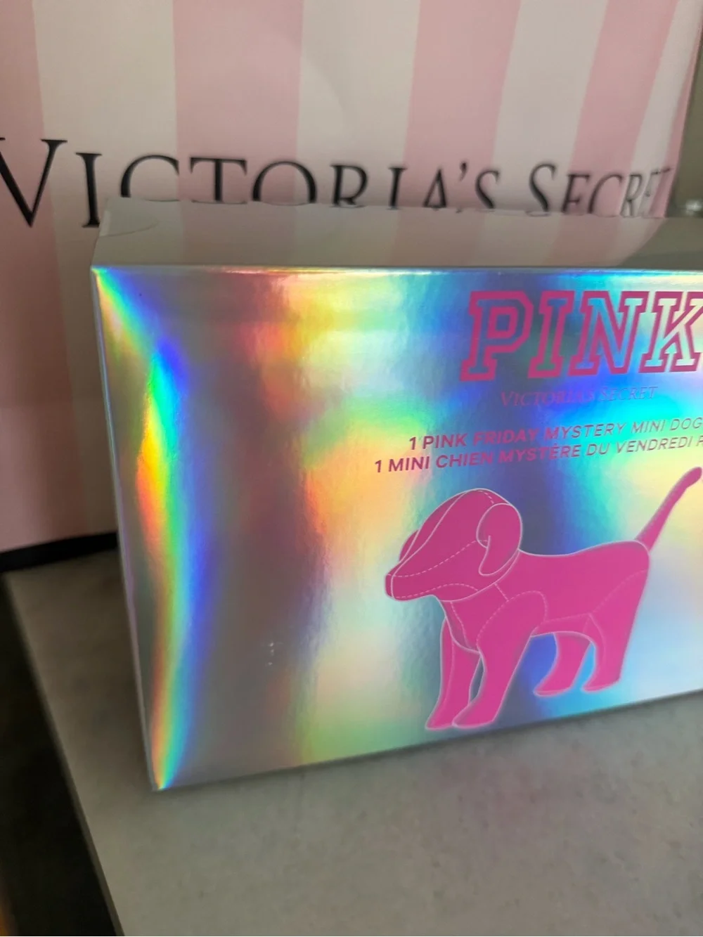 PINK Victoria's Secret Mystery Mini Dog NEW - Pink NEW IN BOX